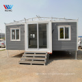 Low cost fashionable Modular light steel prefabricated prefab luxury wooden villa house